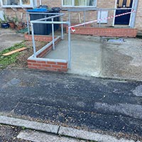 Disabled Handrails and Ramp to Front Door of Property by JMC Services