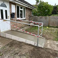 Disabled Handrails and Ramp to Front Door of Property by JMC Services