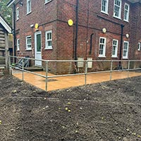 Disabled Handrails in Back Garden by JMC Services