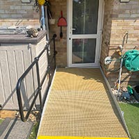 Disabled Ramp and Handrail for Back Door Access - Sustainable Drainage System by JMC Services