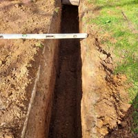 Sustainable Drainage System - Hole Checked before Installation of Attenuation Cells - JMC Services